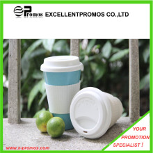 Logo personalizado bambu fibra caneca com tampa de silicone (EP-M9041)